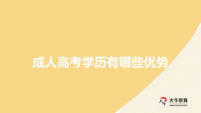 成人高考學(xué)歷有哪些優(yōu)勢？