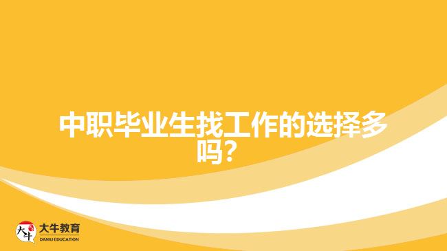 中職畢業(yè)生找工作的選擇多嗎？