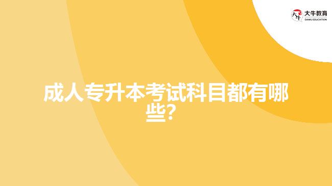 成人專(zhuān)升本考試科目都有哪些？