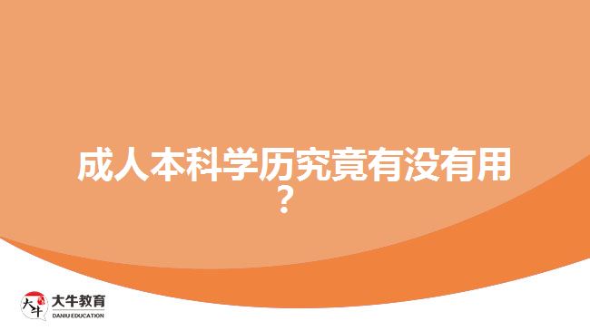 成人本科學(xué)歷究竟有沒有用？