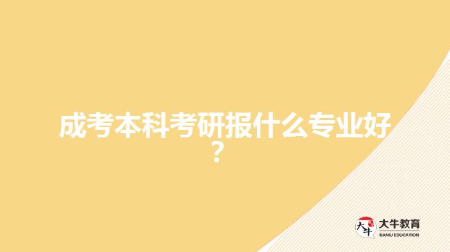 成考本科考研報(bào)什么專業(yè)好