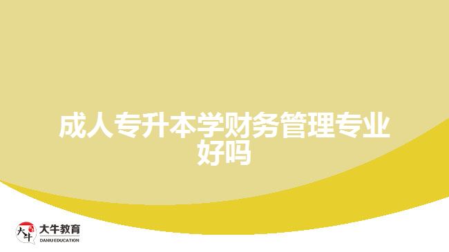 成人專升本學財務管理專業(yè)好嗎