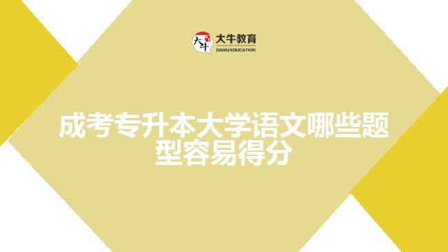 成考專升本大學(xué)語(yǔ)文哪些題型容易得分