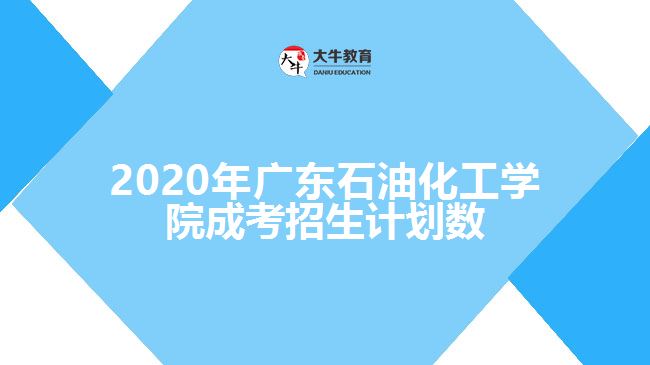 2020年廣東石油化工學(xué)院成考招生計(jì)劃數(shù)