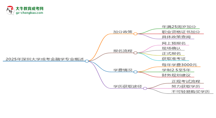 2025年深圳大學成考金融學專業(yè)最新加分政策及條件思維導(dǎo)圖