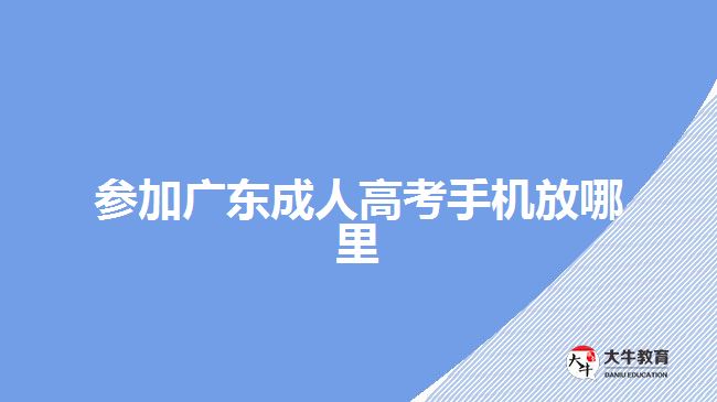 參加廣東成人高考手機放哪里