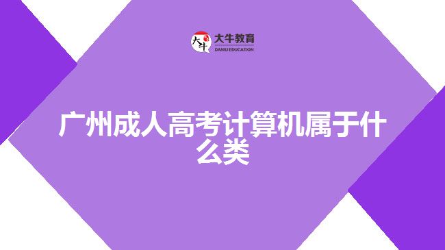 廣州成人高考計算機(jī)屬于什么類