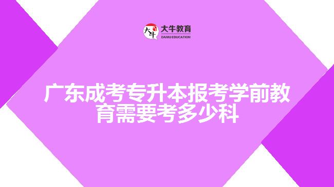 廣東成考專(zhuān)升本報(bào)考學(xué)前教育需要考多少科