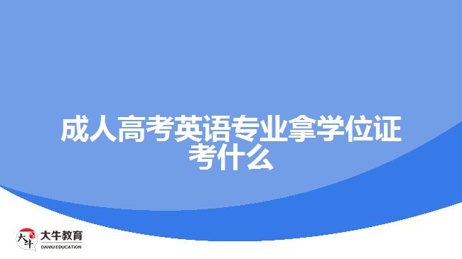 成人高考英語專業(yè)拿學位證考什么