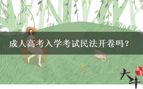 成人高考入學(xué)考試民法開卷嗎？