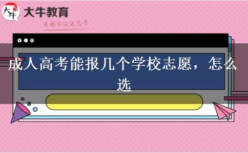 成人高考能報幾個學校志愿，怎么選