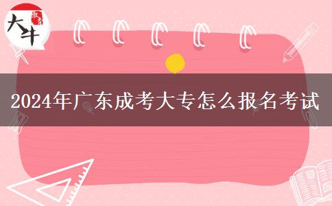 2024年廣東成考大專怎么報名考試 2024年廣東成考大專怎么報名考試