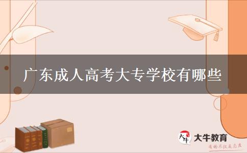 廣東成人高考大專學(xué)校有哪些