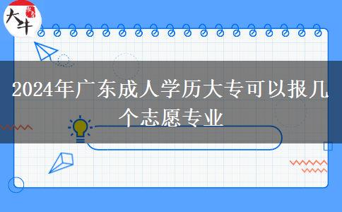 2024年廣東成人學(xué)歷大?？梢詧?bào)幾個(gè)志愿專業(yè)