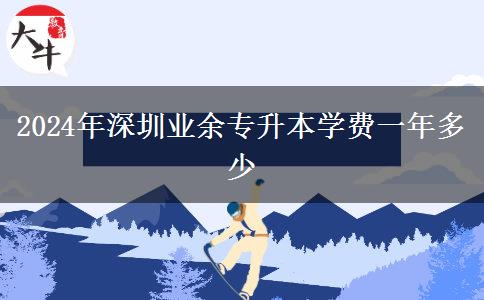 2024年深圳業(yè)余專升本學費一年多少