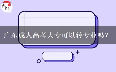 廣東成人高考大?？梢赞D(zhuǎn)專業(yè)嗎？