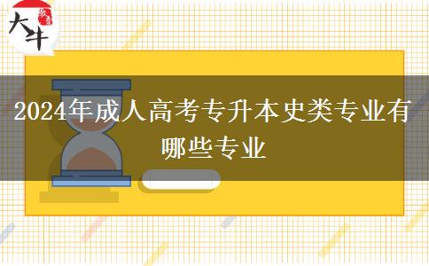 2024年成人高考專升本史類專業(yè)有哪些專業(yè)