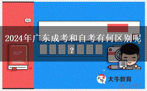 2024年廣東成考和自考有何區(qū)別呢？