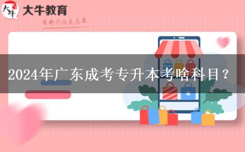 2024年廣東成考專升本考啥科目？