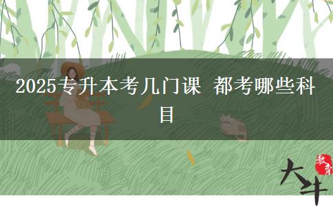2025專(zhuān)升本考幾門(mén)課 都考哪些科目