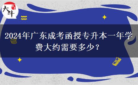 2024年廣東成考函授專升本一年學(xué)費(fèi)大約需要多少？
