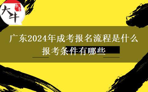 廣東2024年成考報(bào)名流程是什么 報(bào)考條件有哪些