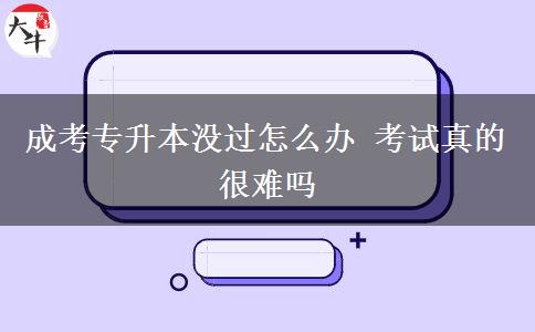 成考專(zhuān)升本沒(méi)過(guò)怎么辦 考試真的很難嗎
