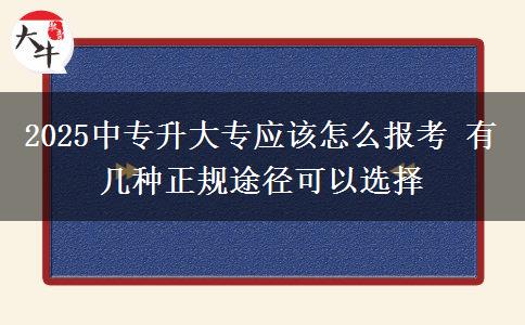 2025中專升大專應(yīng)該怎么報(bào)考 有幾種正規(guī)途徑可以選擇