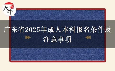 廣東省2025年成人本科報名條件及注意事項 廣東省2025年成人本科報名條件及注意事項