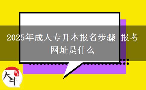 2025年成人專升本報(bào)名步驟 報(bào)考網(wǎng)址是什么
