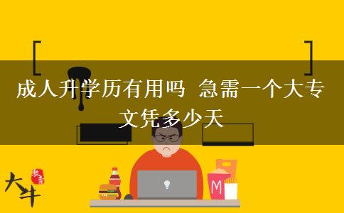 成人升學(xué)歷有用嗎 急需一個(gè)大專文憑多少天