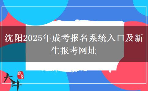 沈陽2025年成考報名系統(tǒng)入口及新生報考網(wǎng)址