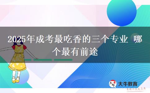 2025年成考最吃香的三個(gè)專業(yè) 哪個(gè)最有前途