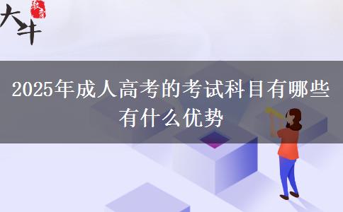 2025年成人高考的考試科目有哪些 有什么優(yōu)勢(shì)