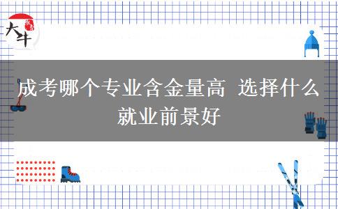 成考哪個專業(yè)含金量高 選擇什么就業(yè)前景好