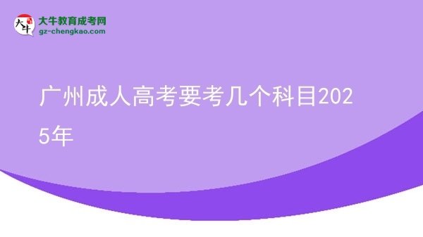 廣州成人高考要考幾個(gè)科目2025年圖片